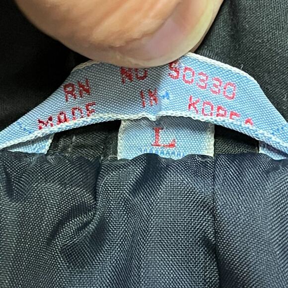 VTG 80s Puff Shoulder Full Zip Down Feather Puffer Coat in Black SZ 10 - Picture 9 of 13